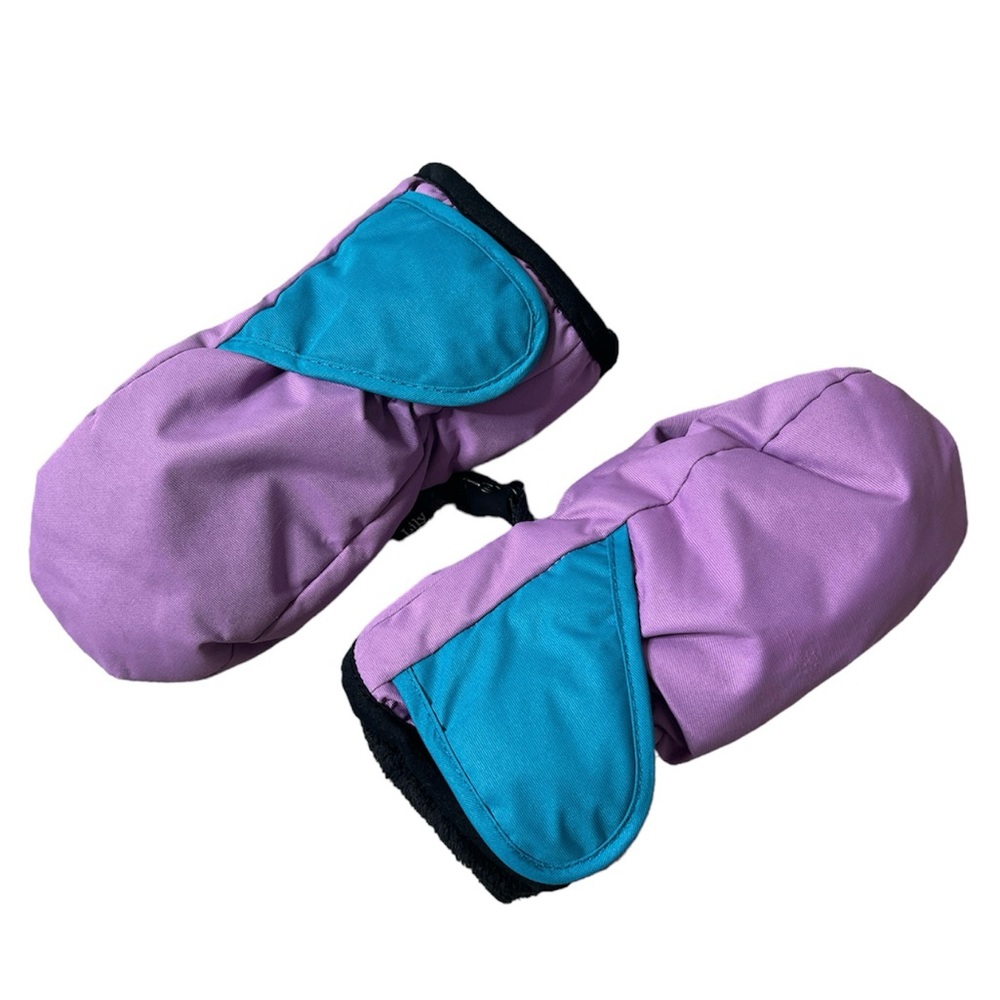 LILY & DAN Kids Small Purple Blue Mitten